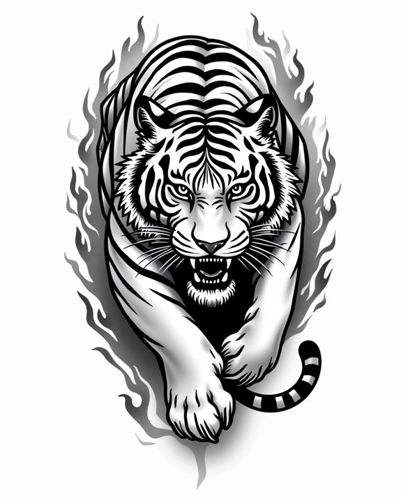 fierce old school tattoo
