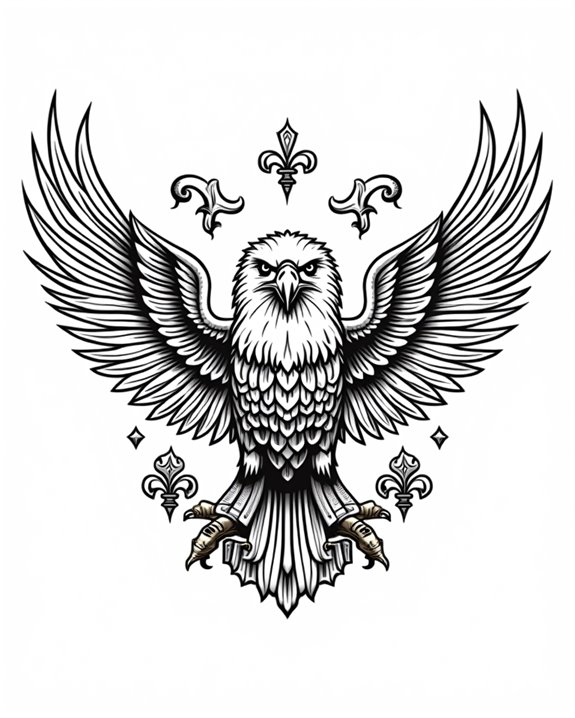 fierce regal bird portrait