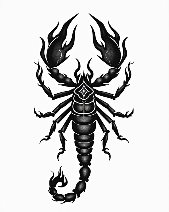 fierce scorpion claw tattoos