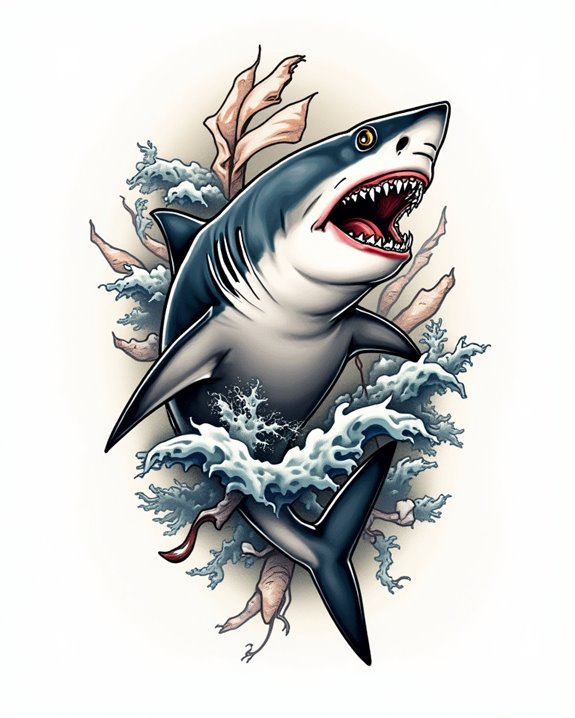fierce shark stormy seas