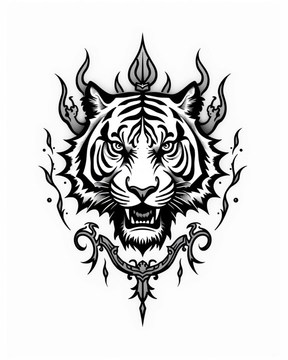 fierce tribal tiger crest