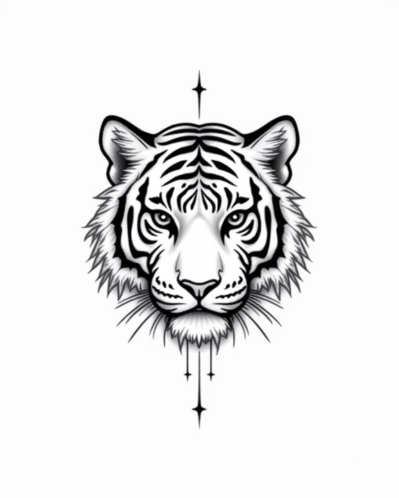 fierce tribal tiger emblem