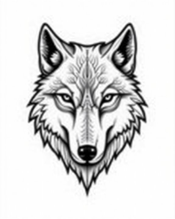 fierce wild wolf design