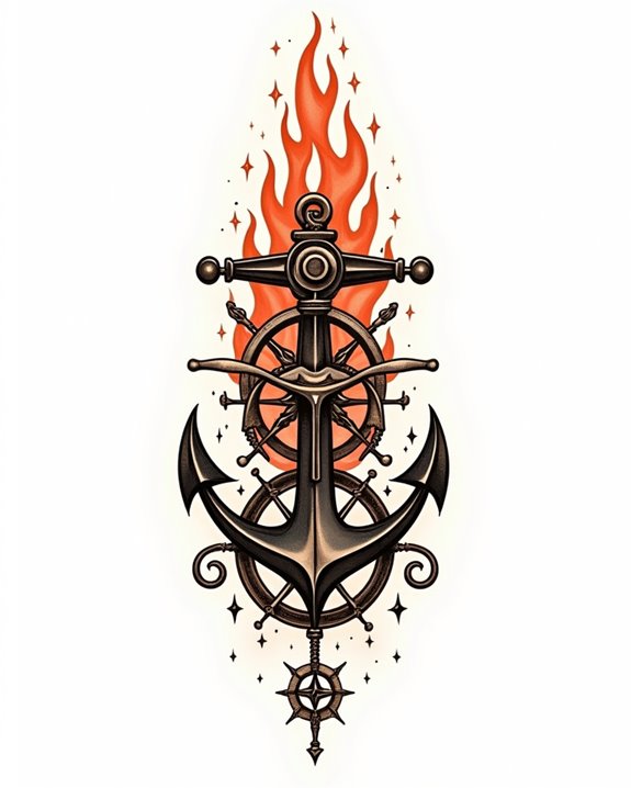 fiery nautical symbol fusion