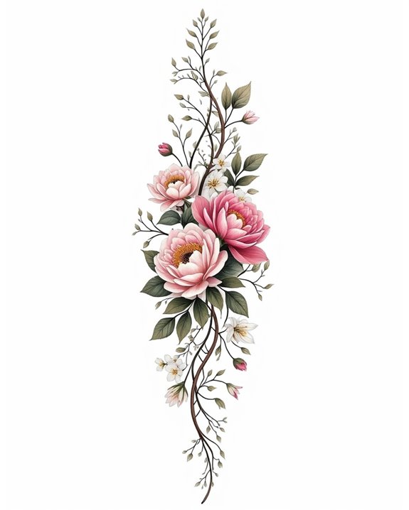 floral arrays on forearms