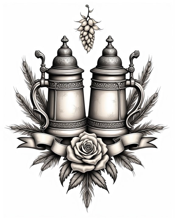 floral beer stein elegance
