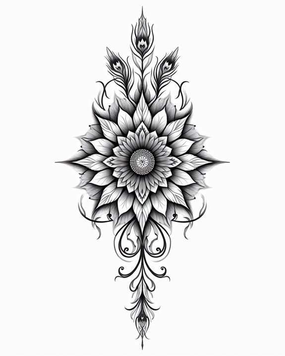 floral mandalas symbolize growth