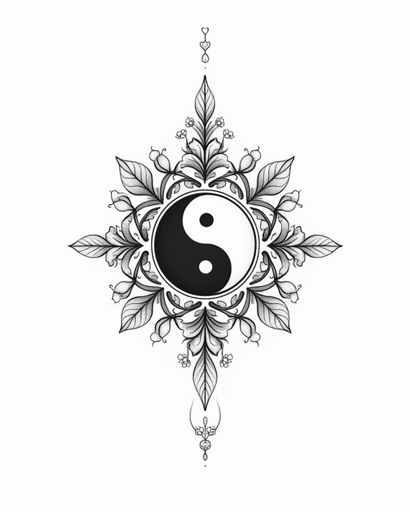 floral yin and yang