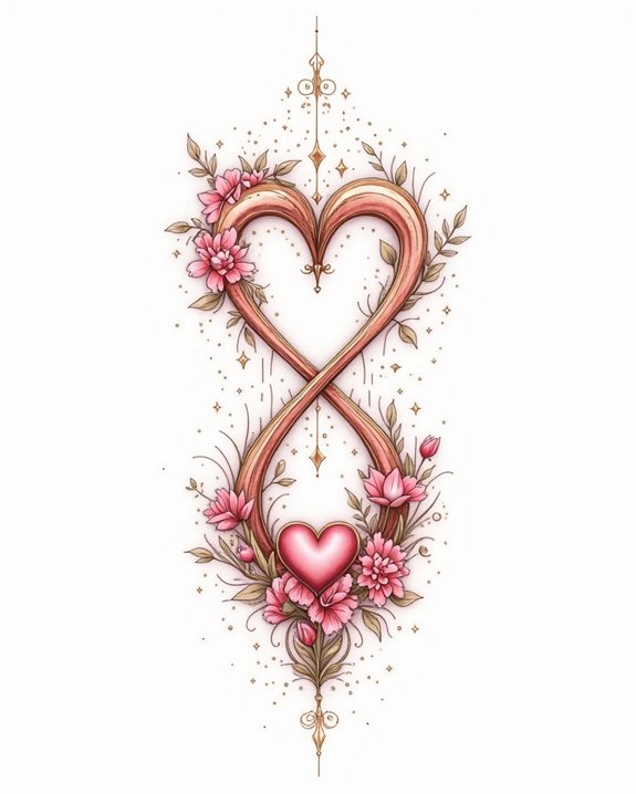 flowing infinity heart designs