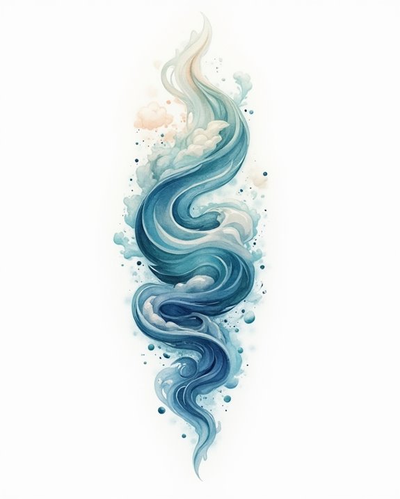 fluid dreamlike horizon tattoos