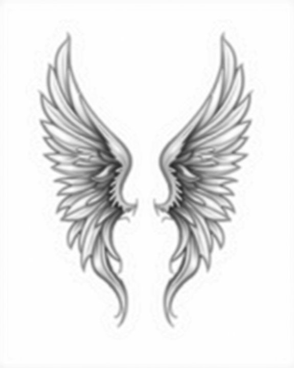 fluid expressive angel wings