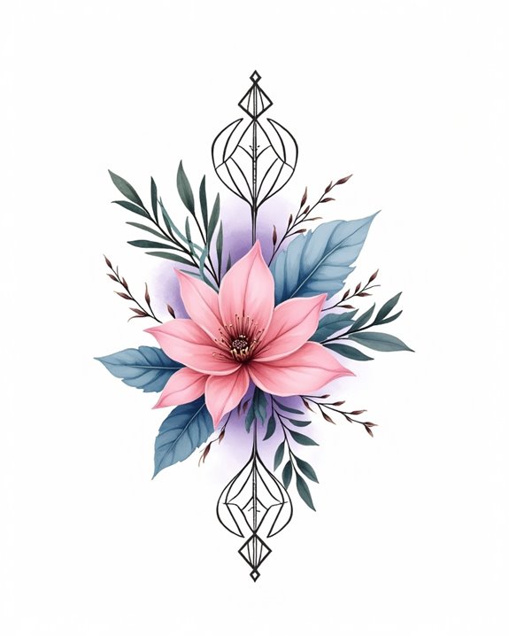 fluid expressive watercolor tattoo