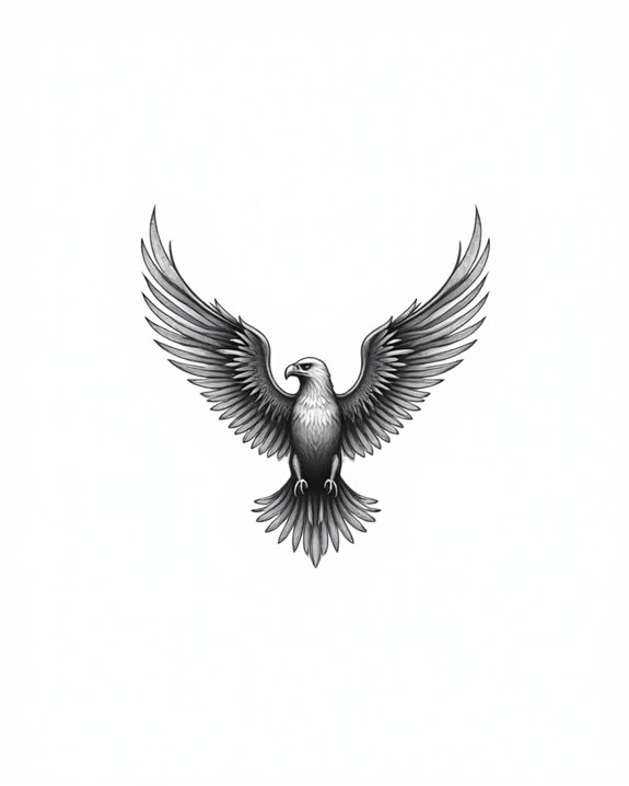 fluid minimalist eagle design