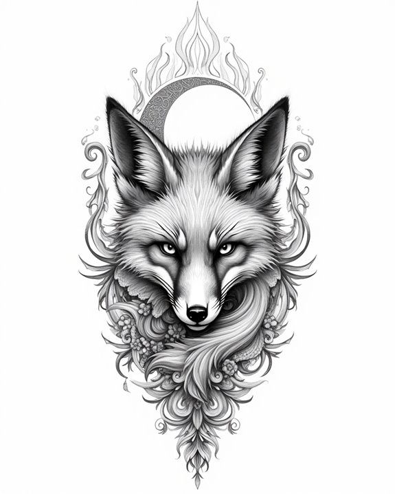 fox leaps under moonlight