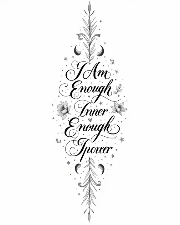 gentle cursive calming affirmations