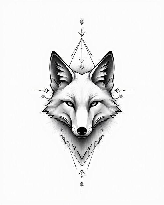 geometric animal facial art