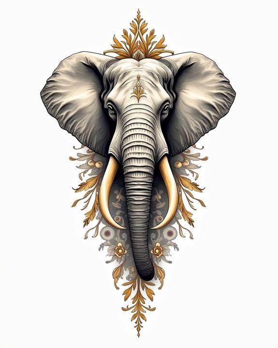 gold accented elegant elephant