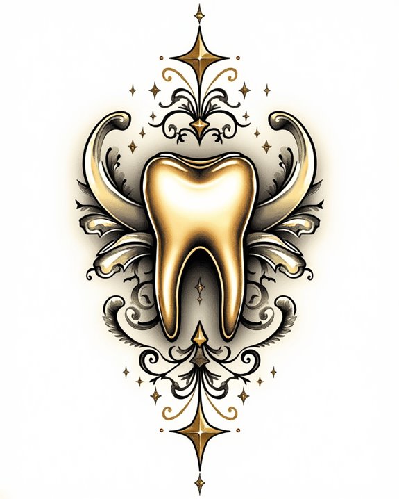 golden teeth vintage charm preserved