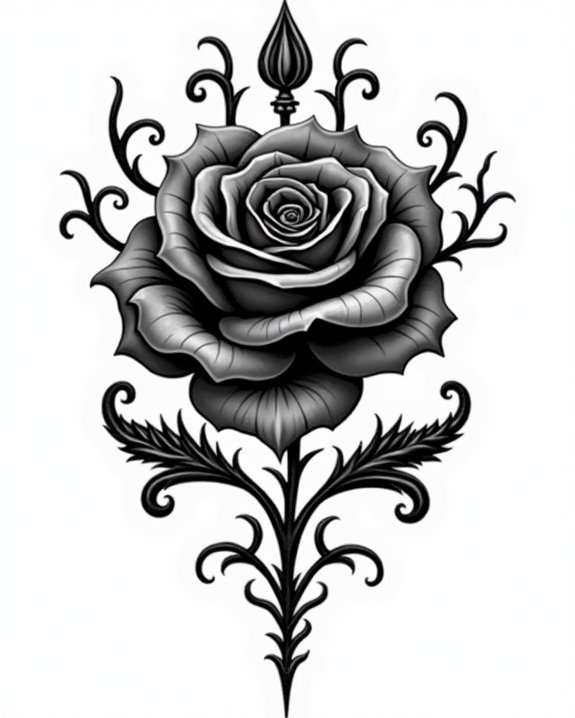 gothic dark floral symbolism