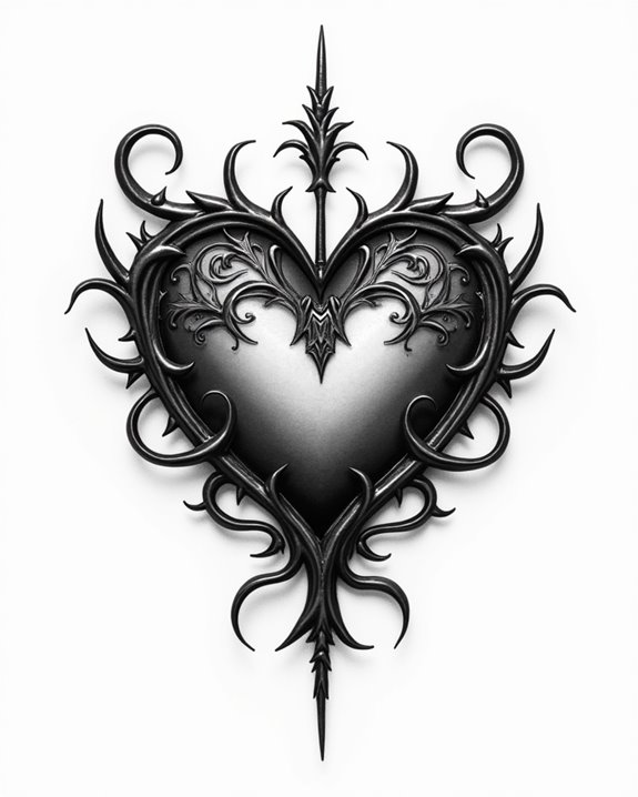gothic heart dark beauty
