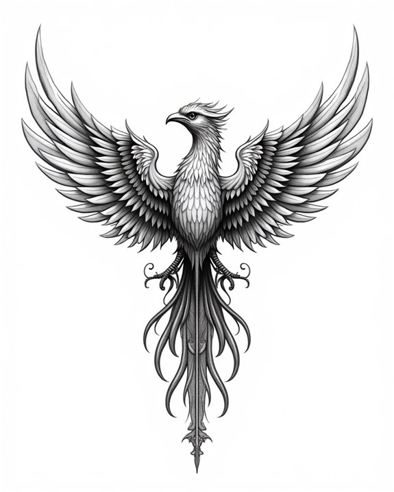 gothic phoenix ornate details