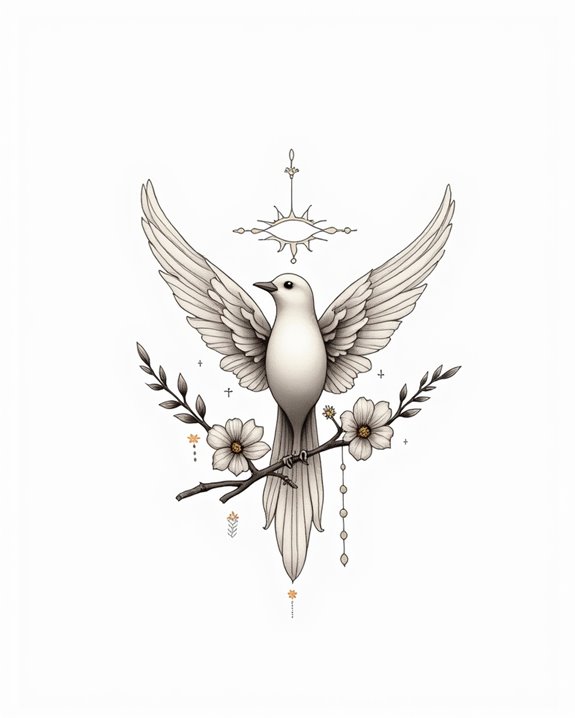 graceful celestial bird soaring