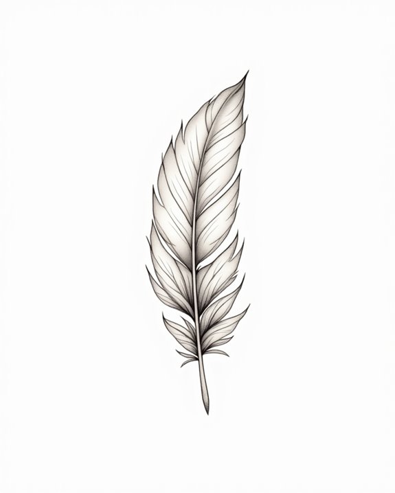 graceful feather symbolizes freedom