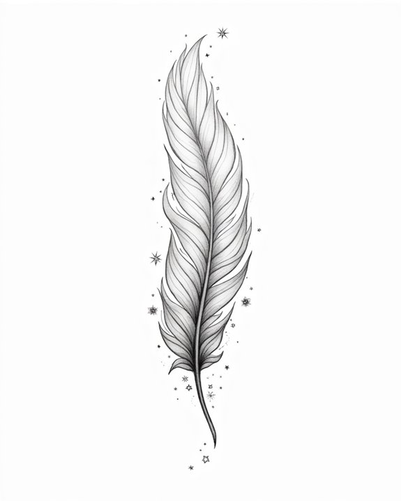 graceful feather tattoo elegance