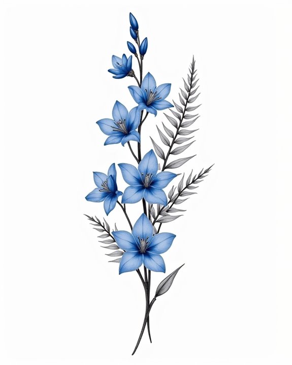 graceful floral symbolism entwined