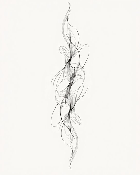 graceful flowing abstract lines