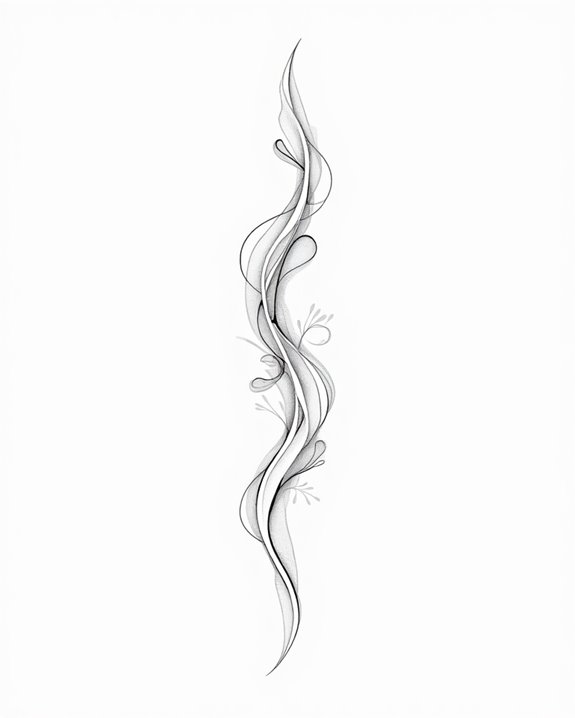 graceful flowing waterfall line