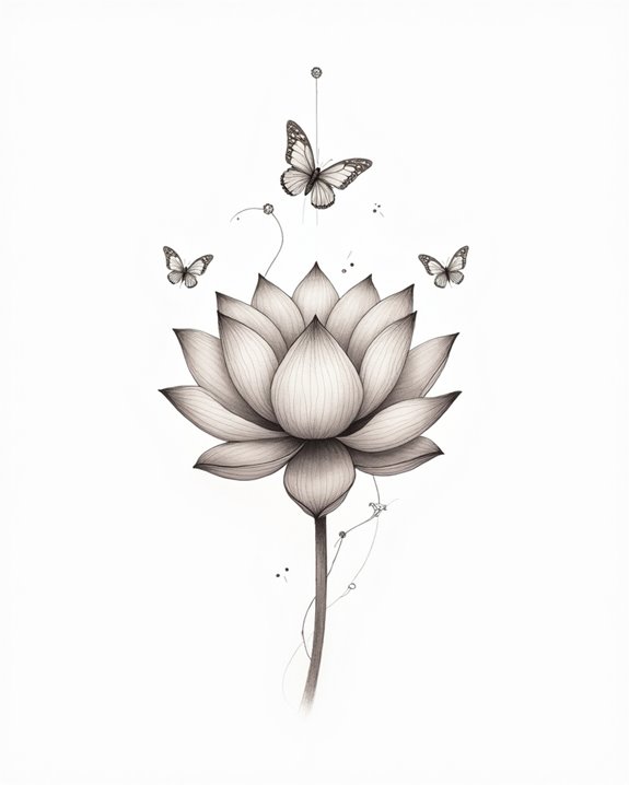 graceful lotus butterflies