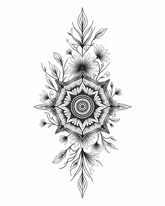 graceful minimal hummingbird line art