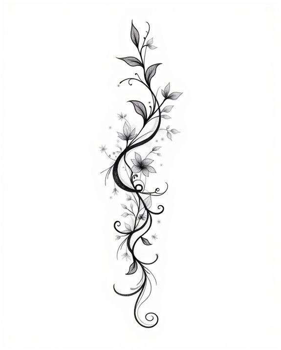 graceful nature inspired tattoo