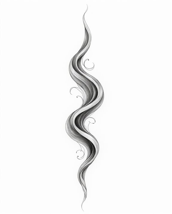 graceful wave arm tattoo