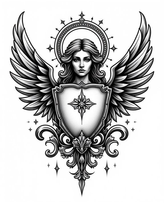 guardian angel with flowers