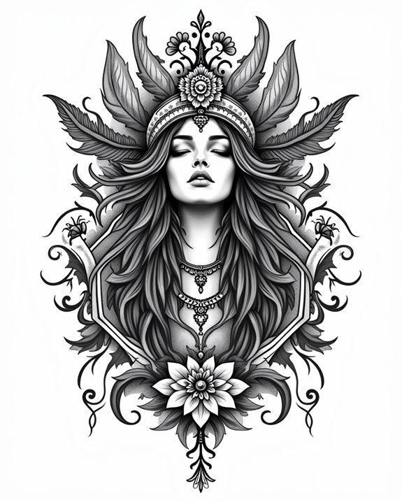 gypsy peace sign tattoo