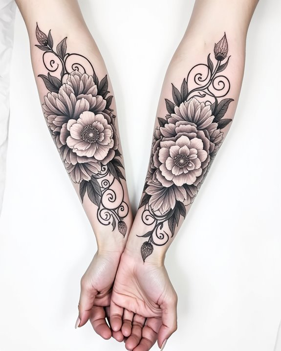 harmonious floral love symbols