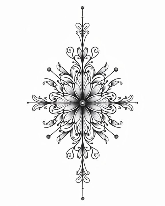 harmonious floral symmetry artwork