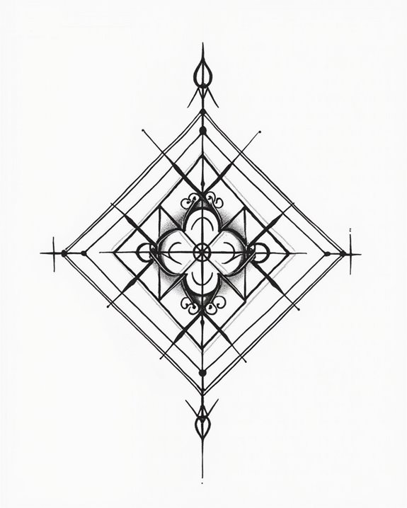 harmonious geometric watercolor design