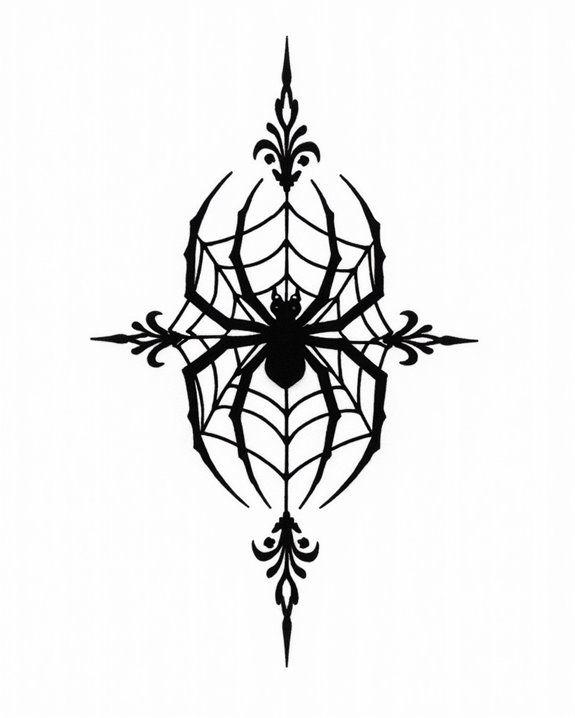 haunting weathered web art