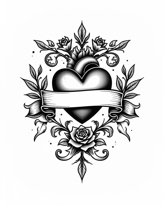 heart loyalty vintage style