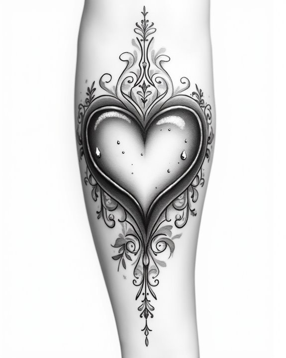 heart shaped water droplets