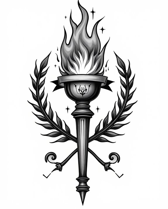 heraldic torch symbols meaning