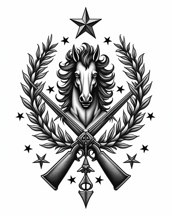 heroic battle steed illustration