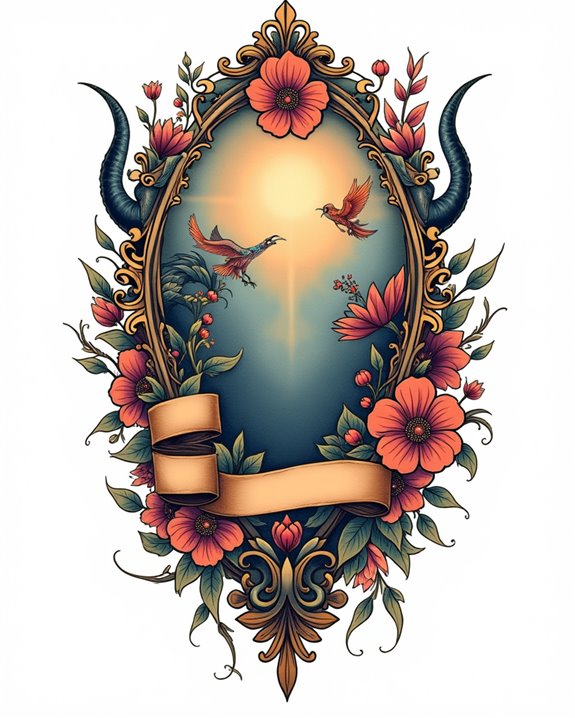 historical icons in vibrant tattoos