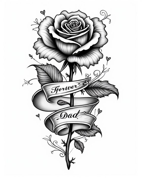 honoring father with rose