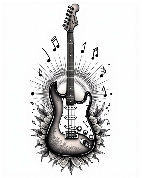 iconic guitar silhouette tribute