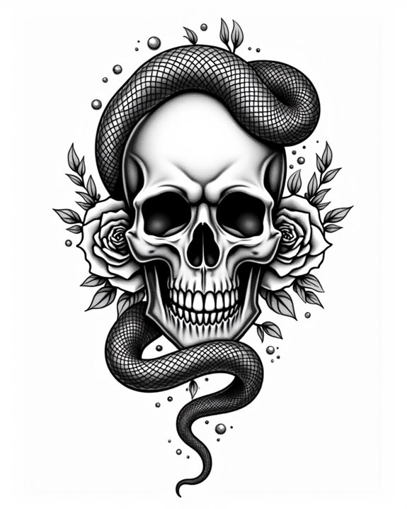 iconic snake skull tattoos