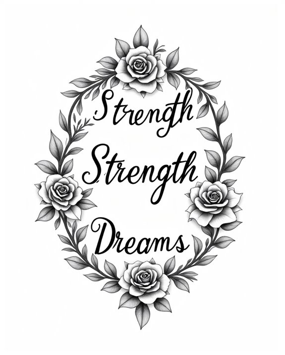 inspirational words artistic fonts